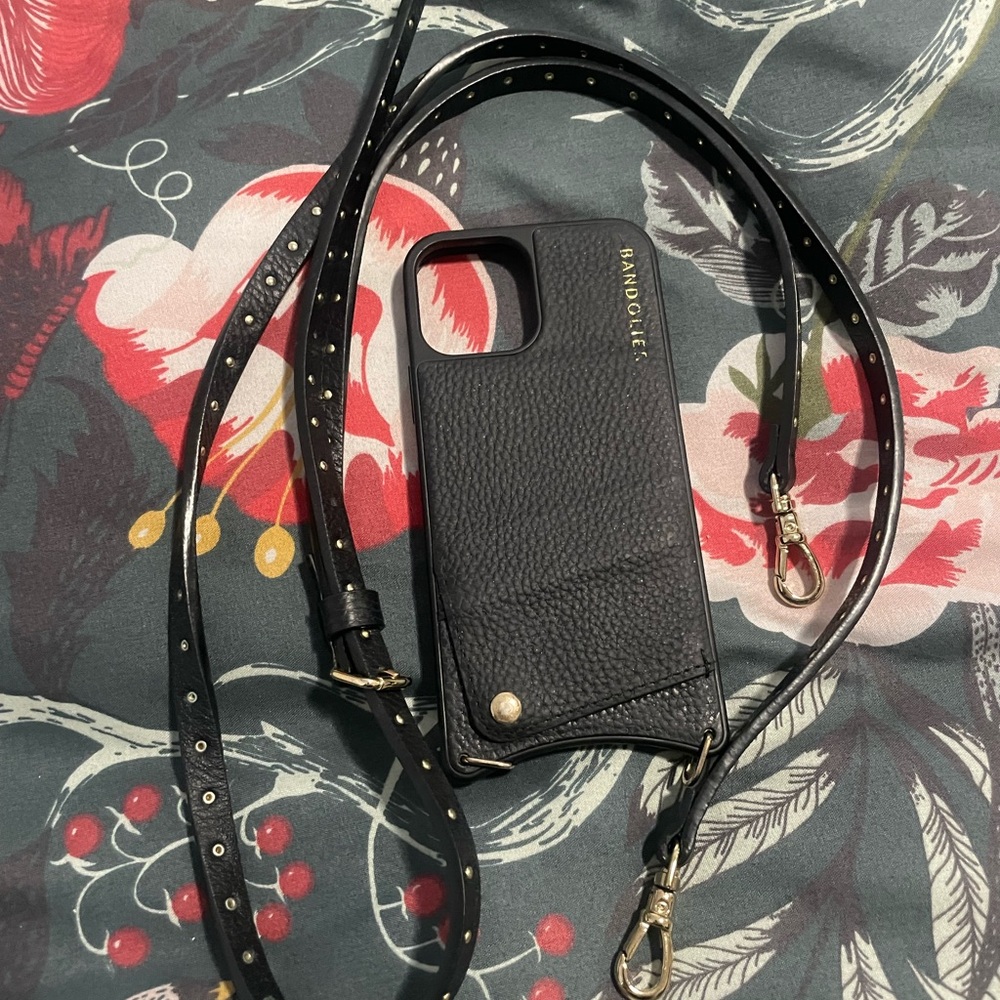 Bandolier IPhone Black Case with Strap for iPhone 12